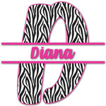 Zebra Print Name & Initial Decal - Up to 18"x18" (Personalized)