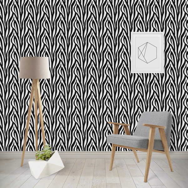Custom Zebra Print Wallpaper & Surface Covering (Peel & Stick - Repositionable)