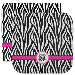 Zebra Print Facecloth / Wash Cloth (Personalized)