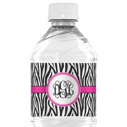 Zebra Print Water Bottle Labels - Custom Sized (Personalized)