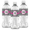 Zebra Print Water Bottle Labels - Front View