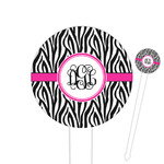 Zebra Print Round Plastic Food Picks (Personalized)