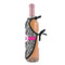 Zebra Print Wine Bottle Apron - DETAIL WITH CLIP ON NECK