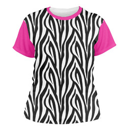 Zebra Print Women's Crew T-Shirt (Personalized)