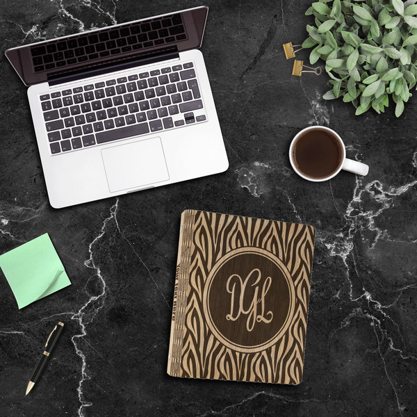 Zebra Print Wood 3-Ring Binders - 1" Letter - In Context