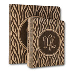 Zebra Print Wood 3-Ring Binder (Personalized)