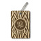 Zebra Print Wood Luggage Tags - Rectangle - Front/Main
