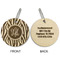 Zebra Print Wood Luggage Tags - Round - Approval