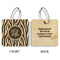 Zebra Print Wood Luggage Tags - Square - Approval