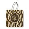 Zebra Print Wood Luggage Tags - Square - Front/Main