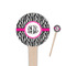 Zebra Print 4" Round Wooden Food Picks - Single Sided (Personalized)