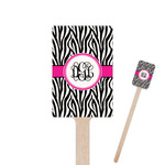 Zebra Print Rectangle Wooden Stir Sticks (Personalized)