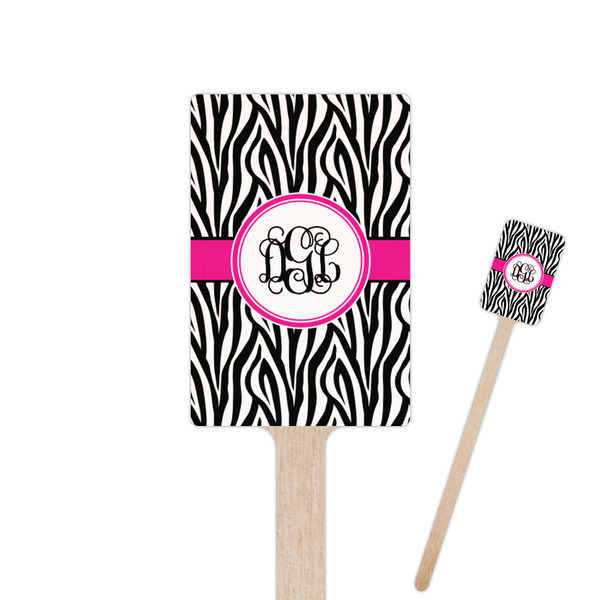Custom Zebra Print Rectangle Wooden Stir Sticks (Personalized)