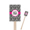 Zebra Print 6.25" Rectangle Wooden Stir Sticks - Single Sided (Personalized)