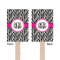 Zebra Print Wooden 6.25" Stir Stick - Rectangular - Double Sided - Front & Back