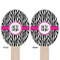 Zebra Print Wooden Food Pick - Oval - Double Sided - Front & Back