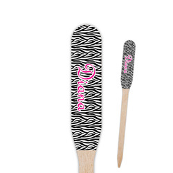 Zebra Print Paddle Wooden Food Picks - Double Sided (Personalized)
