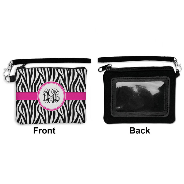 Zebra Print Wristlet ID Cases - Front & Back
