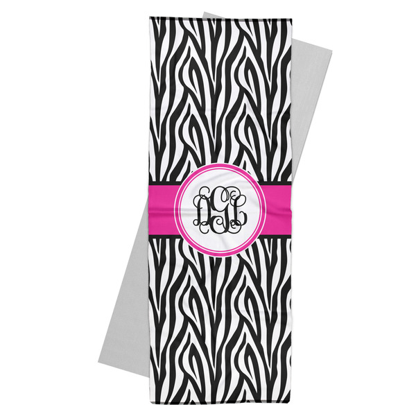 Custom Zebra Print Yoga Mat Towel (Personalized)