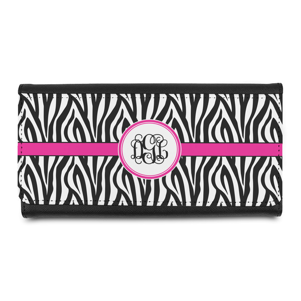 Custom Zebra Print Leatherette Ladies Wallet (Personalized)