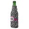 Zebra Print Zipper Bottle Cooler - ANGLE (bottle)