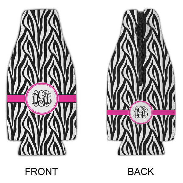 Zebra Print Zipper Bottle Cooler - APPROVAL