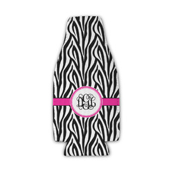 Zebra Print Zipper Bottle Cooler (Personalized)