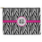 Zebra Print Zipper Pouch Large (Front)