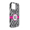 Zebra Print iPhone 13 Case - Angle