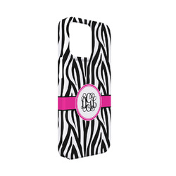 Zebra Print iPhone Case - Plastic - iPhone 13 Mini (Personalized)