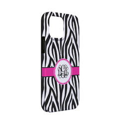 Zebra Print iPhone Case - Rubber Lined - iPhone 13 Mini (Personalized)