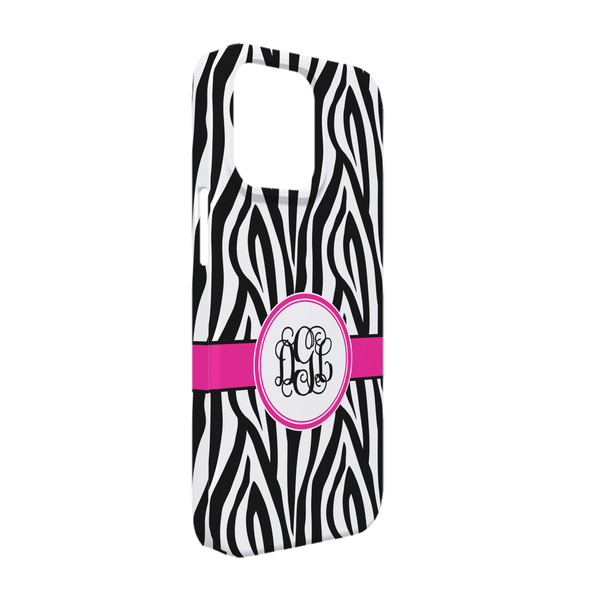 Custom Zebra Print iPhone Case - Plastic - iPhone 13 Pro (Personalized)