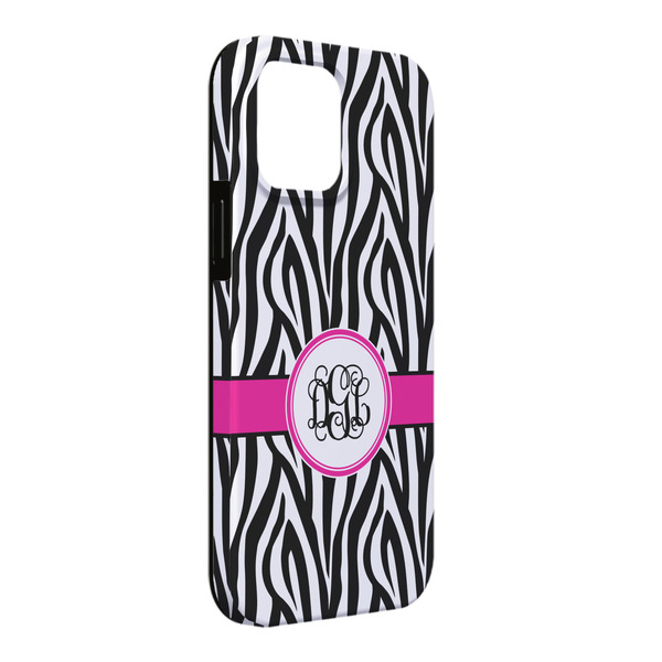 Custom Zebra Print iPhone Case - Rubber Lined - iPhone 13 Pro Max (Personalized)