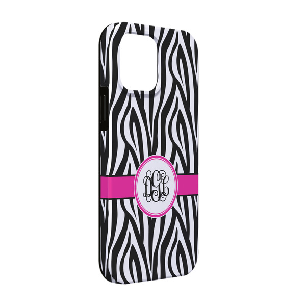 Custom Zebra Print iPhone Case - Rubber Lined - iPhone 13 Pro (Personalized)