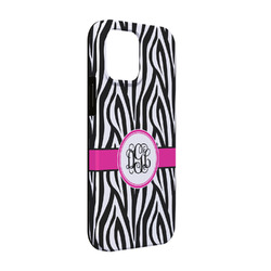 Zebra Print iPhone Case - Rubber Lined - iPhone 13 (Personalized)