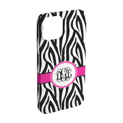 Zebra Print iPhone Case - Plastic - iPhone 15 (Personalized)