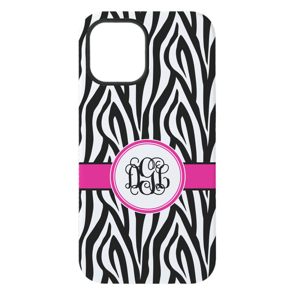 Zebra Print iPhone 15 Plus Tough Case - Back