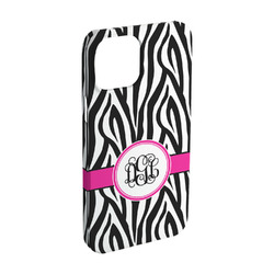 Zebra Print iPhone Case - Plastic - iPhone 15 Pro (Personalized)