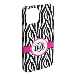 Zebra Print iPhone Case - Plastic - iPhone 15 Pro Max (Personalized)