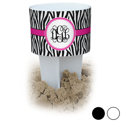 Zebra Print Beach Spiker Drink Holder (Personalized)