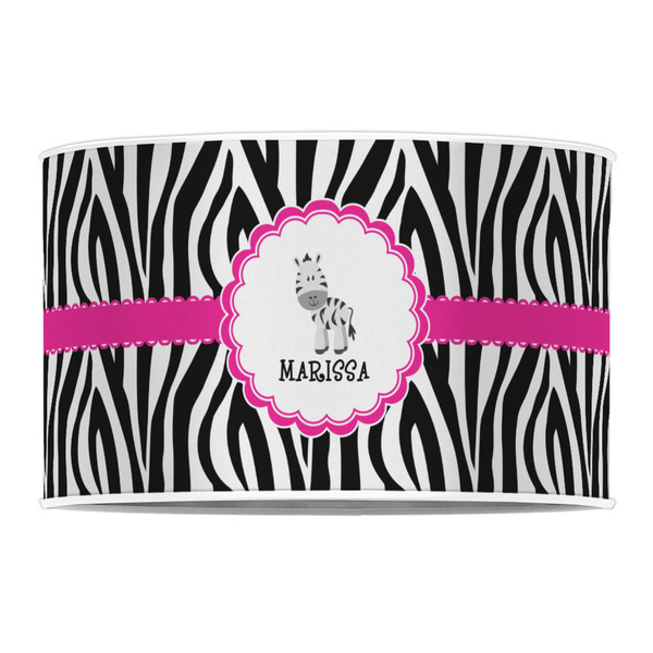 Zebra 12" Drum Lampshade - FRONT (Poly Film)