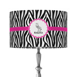 Zebra 12" Drum Lamp Shade - Fabric (Personalized)