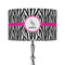 Zebra 12" Drum Lampshade - ON STAND (Fabric)