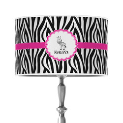 Zebra 12" Drum Lamp Shade - Poly-film (Personalized)