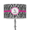 Zebra 12" Drum Lampshade - ON STAND (Poly Film)