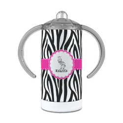 Zebra 12 oz Stainless Steel Sippy Cup (Personalized)