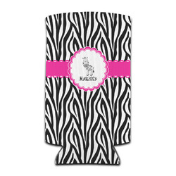 Zebra Can Cooler (tall 12 oz) (Personalized)