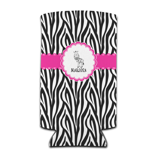 Custom Zebra Can Cooler (tall 12 oz) (Personalized)