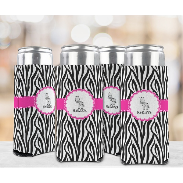 Zebra 12oz Tall Can Sleeve - Set of 4 - LIFESTYLE