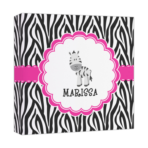 Custom Zebra Canvas Print - 12x12 (Personalized)
